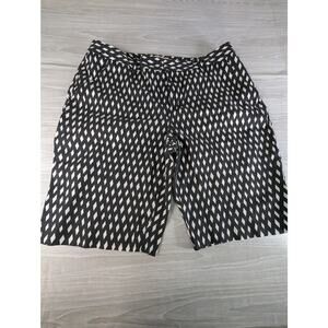 Cabin Creek Natural Fit Shorts Womens Plus Size 14 Stretch Pockets Black‎ White